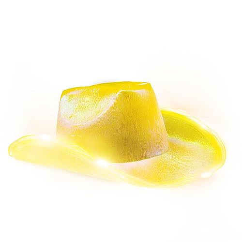Windy City Novelties LED Iridescent Space Cowboy Hat - Yellow