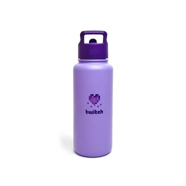 Twitch 32oz Water Bottle Straw Lid - Bleed Purple Pixel