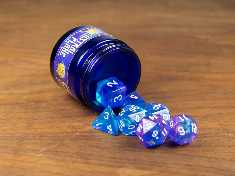 Astral Plane Dice Set | 7 Polyhedral Dice | Dungeons and Dragons | DND | Role Playing Dice | RPG | d20 | Critical Role | D&D Dice