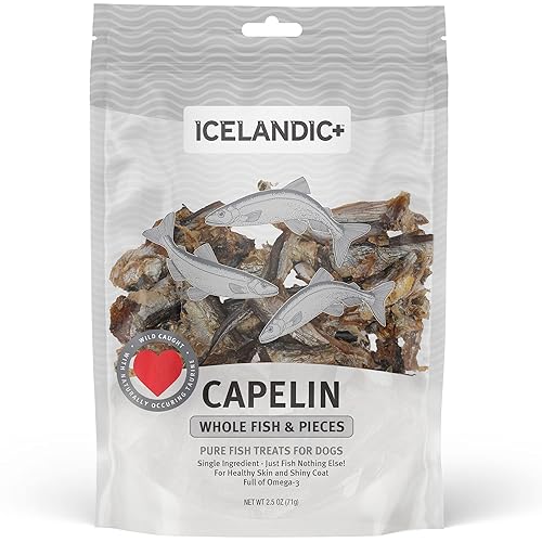 Icelandic+ Plus Capelin Whole Fish & Pieces Dog Treat 2.5-oz Bag - 2.5oz