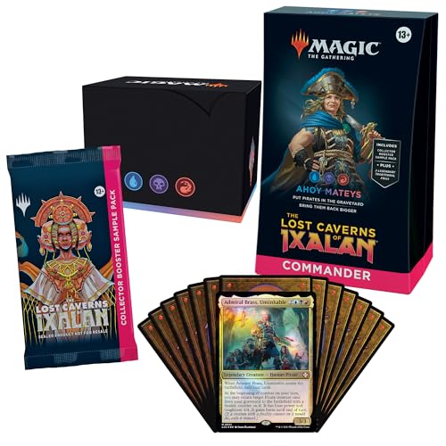 Magic: The Gathering The Lost Caverns of Ixalan Commander Deck - Ahoy Mateys (100-Card Deck, 2-Card Collector Booster Sample Pack + Accessories)