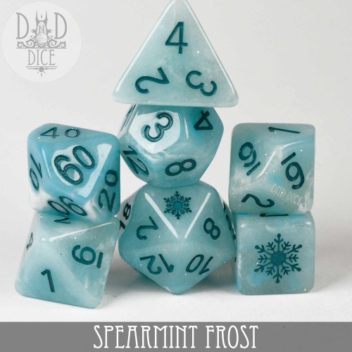 Spearmint Frost Dice Set