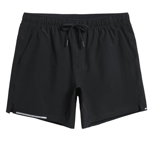 maamgic Mens Running Shorts Workout 6" Marathon Lightweight Quick Dry Gym Shorts with Zip Pocket