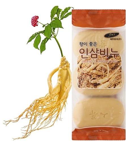 PALPLUS 3Pcs-Korea Pure Organic Ginseng Extract Face Cleaner and Body Soap Bar