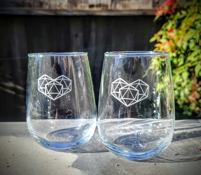 Diceheart Stemless Wine Set
