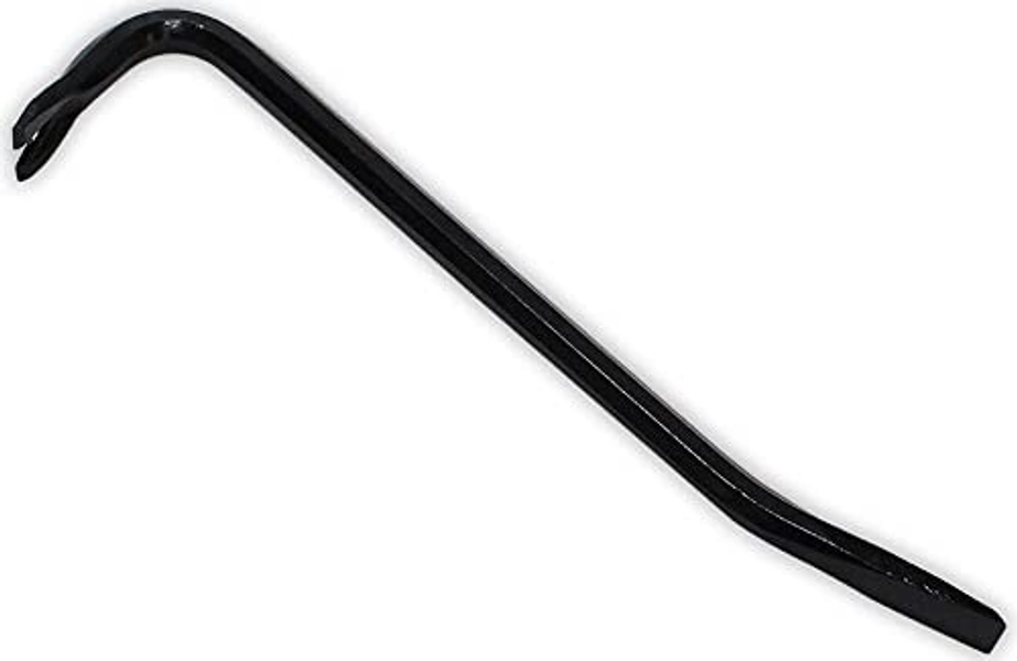 ToolUSA 12" (30.5 cm) Steel Wrecking Bar Crow Bar | Gooseneck Curved Nail Puller & Beveled Chisel End | Multi-Functional Tool for Professionals
