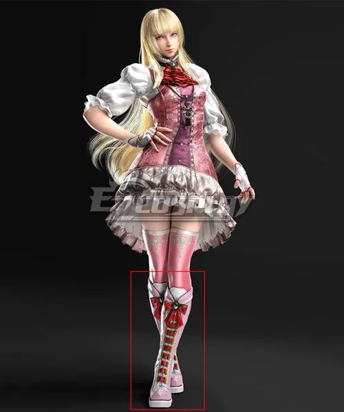 TEKKEN 8 Lili Pink Cosplay Shoes