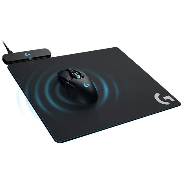 Logitech G Powerplay Wireless Charging System for G502 Lightspeed, G703, G903 Lightspeed and PRO Wireless Gaming Mice, Cloth or Hard Gaming Mouse Pad - Black - Powerplay Mouse Pad