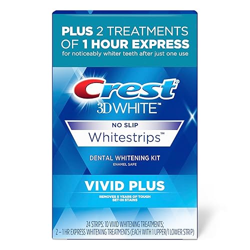 Crest 3D Whitestrips || Vivid Plus, Teeth Whitening Strip Kit, 24 Count