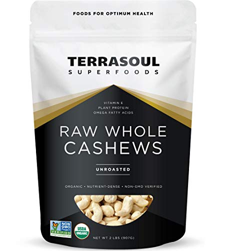 Terrasoul Superfoods Organic Raw Whole Cashews, | 32 oz./2lb 