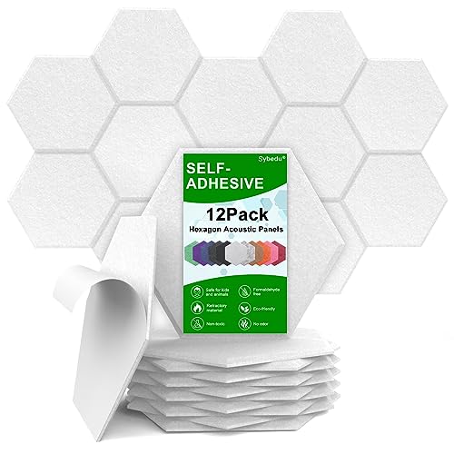 12 Pack Self-adhesive Hexagon Acoustic Panels