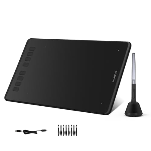 HUION Inspiroy H950P Drawing Tablet, 8x5 inch Digital Art Tablet with Battery-Free Stylus, 8192 Pen Pressure, Tilt, 8 Hot Keys, Graphic Tablet for Design, Writing, OSU, Work with Mac, PC, Mobile - Medium