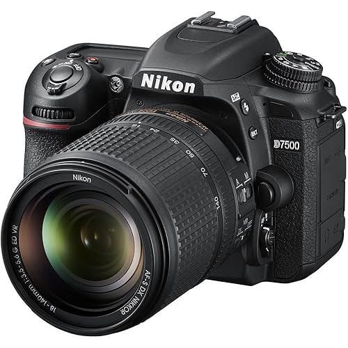 Nikon D7500 20.9MP DSLR Camera with AF-S DX NIKKOR 18-140mm f/3.5-5.6G ED VR Lens, Black - Black - w/ 18-140mm VR Lens - Base
