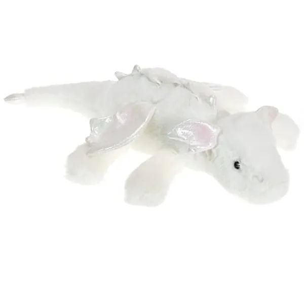 Apricot Lamb Toys Plush White Lying Dragon Stuffed Animal Soft Cuddly Perfect for Child (White Dragon,16 Inches) - 