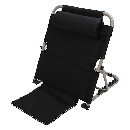 Luocute Bed Backrest Support Floor Chair, Lifting Bed Support Adjustable Reading Seating Chair, Foldable Sitting Stand Comfy Reclining Bed Wedge Pillow Chair for Elder Disability Gaming - Black