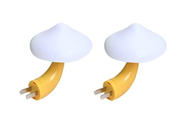 ZHTMFYZ 2 Pieces LED Mushroom Night Light Lamp Plug in Mushroom Night Lamp Lights Wall Lamps Nightlight Mushroom Lamp for Adults Kids (7-Color Discoloration)