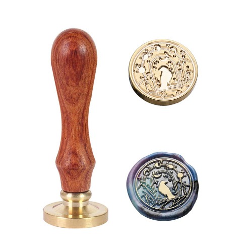 Crow Wax Seal Stamp, PORXFLY Animal Wax Seal Stamp Kit, Vintage Personalized Wax Seal Stamp for Letter Cards Invitations,Gift Wrapping (Star Crow)