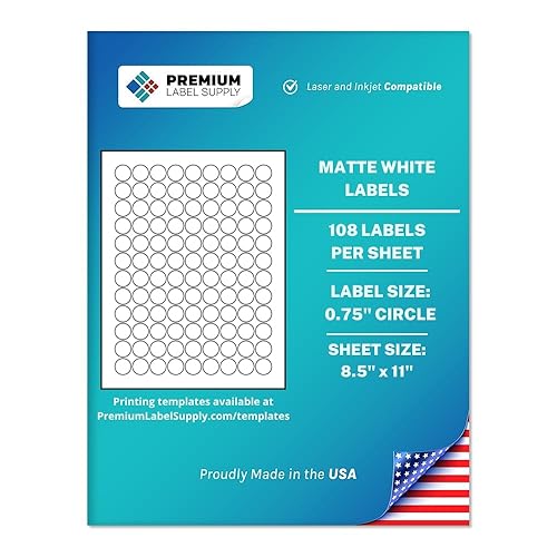 White Sticker Round Labels