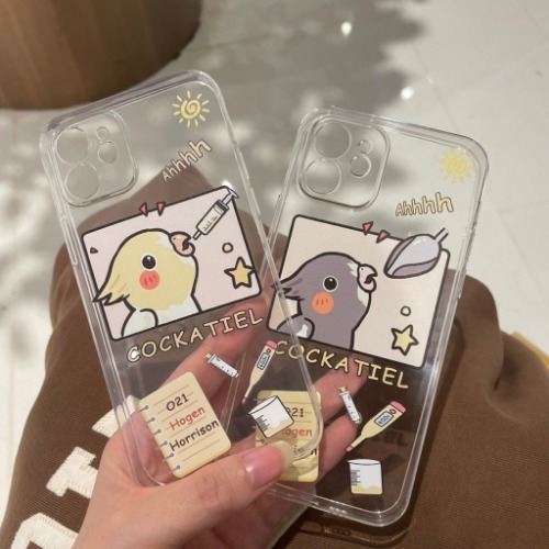 Cockatiel Bird Phone Case with Protection - Gray