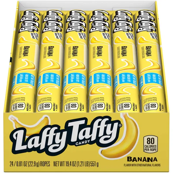 Laffy Taffy Banana Rope, 0.81 oz., 24 Piece - 