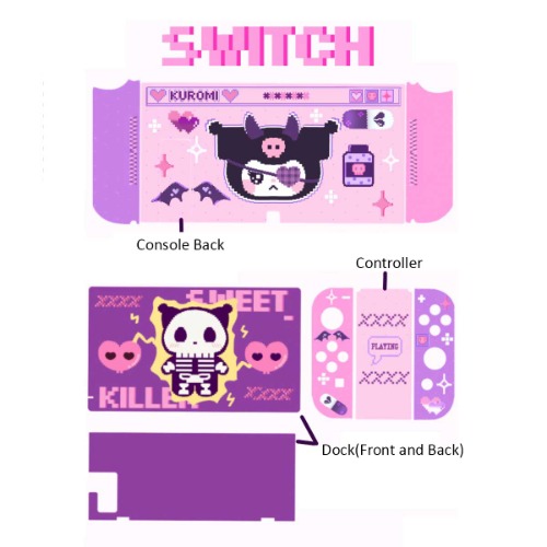 Cute Cartoon Switch OLED Skin Set - Switch
