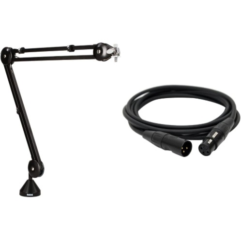 RODE PSA1 Swivel Mount Studio Microphone Boom Arm & Digiflex HXX-10 Performance series Hi-Flex 10' microphone cable - Boom Arm + 10' microphone cable