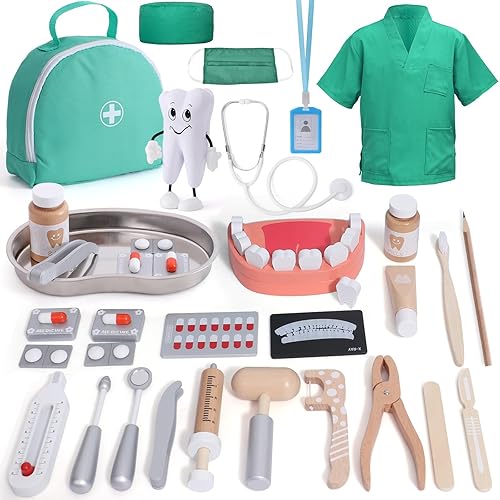 32Pcs Wooden Dentist Kit