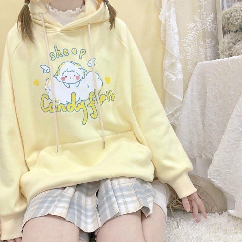 Sheep Candyfloss Hoodie - M