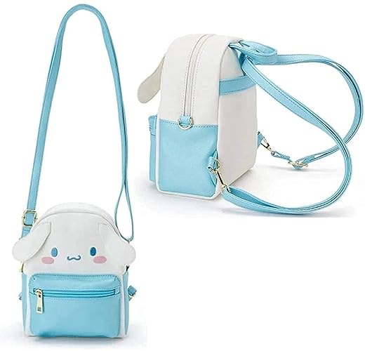 ALORVE Anime Cute Cartoon Bag Cosplay Shoulder Bag Backpack Handbag PU Schoolbags for Kids Girls Fans(BLUE) - Blue