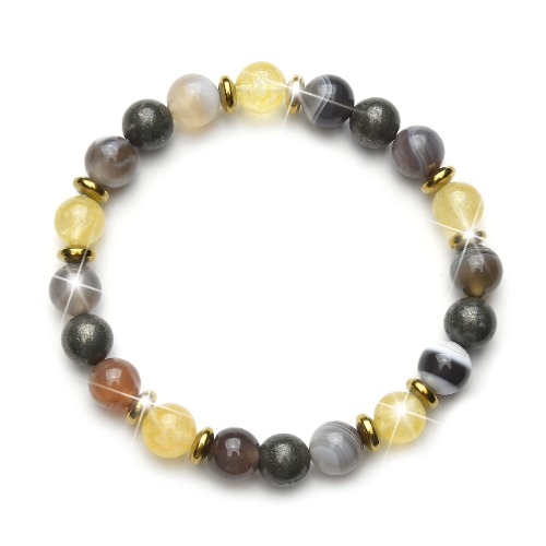 Fukugems Feng Shui Bracelet, Money Attraction Bracelet, Good Luck Beaded Bracelet, Entrepreneur Business Relationship Bracelet, Happy Mood Crystal Bracelet