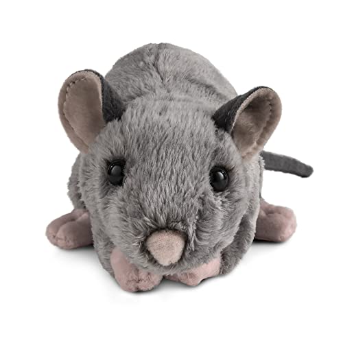 Living Nature Rat avec Couinement, Rat en Peluche Doux et Réaliste, 18cm - Rat avec couinement