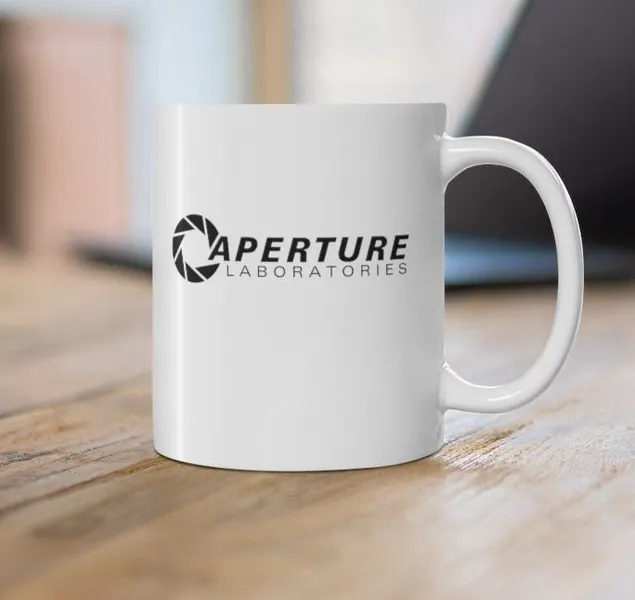 Aperture Science Mug, Aperture Laboratories Mug, Portal, Portal 2