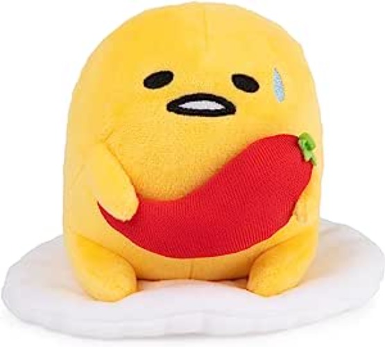 GUND Sanrio Gudetama The Lazy Egg Stuffed Animal, Spicy Gudetama Plush Toy for Ages 1 and Up, 5”
