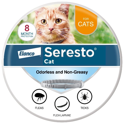 Seresto Cat Vet-Recommended Flea & Tick Treatment & Prevention Collar for Cats | 8 Months Protection - 1-Pack Cat Only