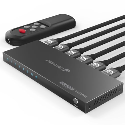 Fosmon 5-Port HDMI 8K Switch with Remote