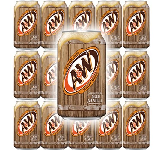 A&W Root Beer, 12 Fl Oz Can, (Pack of 15, Total of 180 Fl Oz) - Root Beer - 12 Fl Oz (Pack of 15)