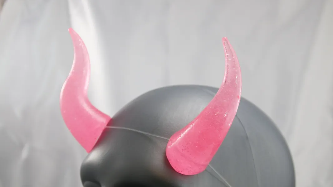 Arch Demon Costume Horns, UV Fluorescent Custom Cosplay Horns