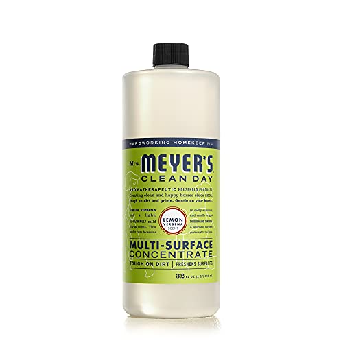 Mrs. Meyer's Multi-Surface Cleaner Concentrate, Use to Clean Floors, Tile, Counters, Lemon Verbena, 32 fl. oz - Lemon Verbena - 32 Fl Oz (Pack of 1)