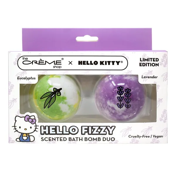 Hello Kitty x The Crème Shop Bath Bomb Duo (Eucalyptus & Lavender)