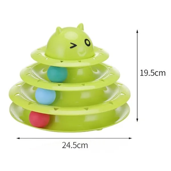 Funny Foldable Multi layers Turntable interactive Cat Toy - I
