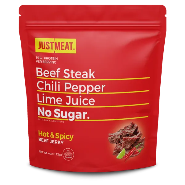 Hot & Spicy Beef Jerky (4 oz) by JUSTMEAT