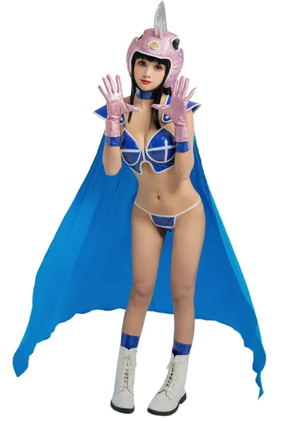 Dragon Ball Costume de Cosplay Chi-Chi Top Culotte Set avec Chapeau et Accessoires