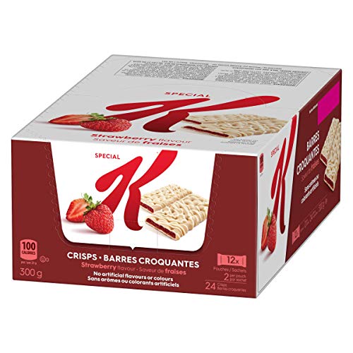 Kellogg's Special K Fruit Crisps, Strawberry Flavour Caddy, 24 bars, 2 bars per pouch