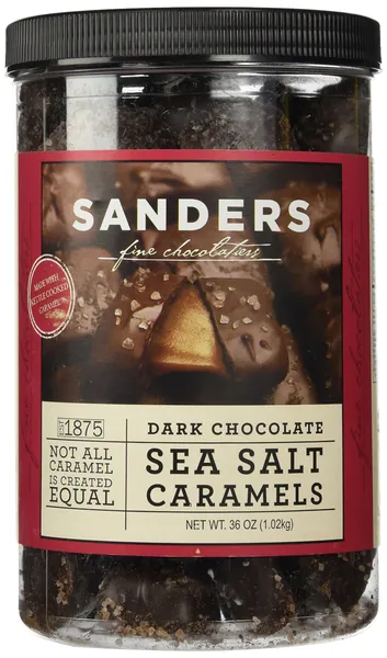 Sanders Dark Chocolate Sea Salt Caramels - 36 ounces (2.25 pounds) - 1