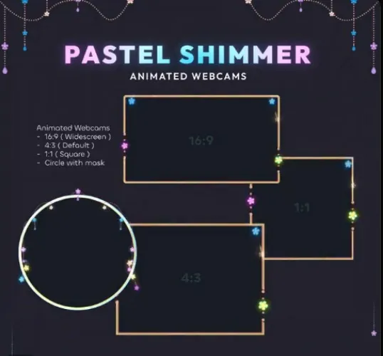 Vtuber Frame || Pastel Shimmer 