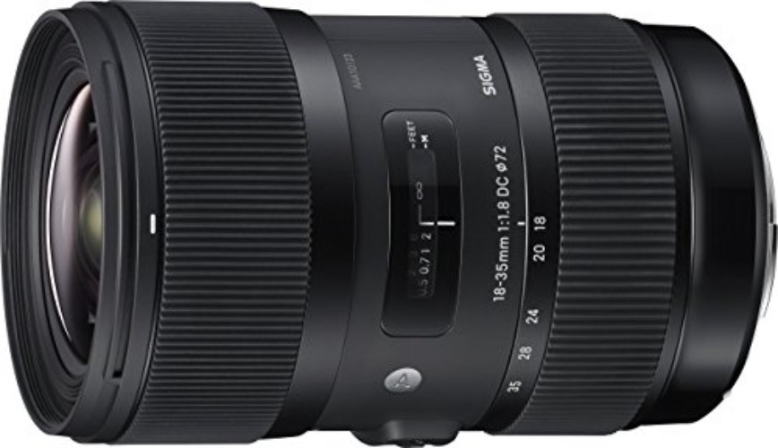 Sigma 210101 18-35mm F1.8 DC HSM Lens for Canon APS-C DSLRs (Black)