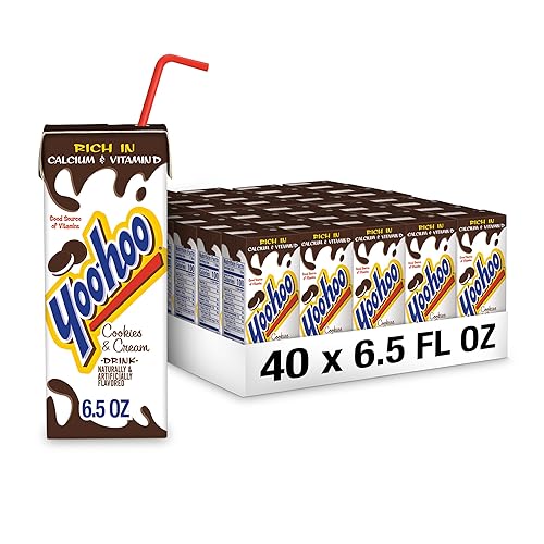 Yoo-hoo Cookies and Cream Drink, 6.5 fl oz boxes, 40 pack (4 Packs of 10) - Cookies and Cream - 6.5 Fl Oz (Pack of 40)