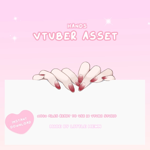 Activo de VTuber / Manos Peekaboo con purpurina aparejadas