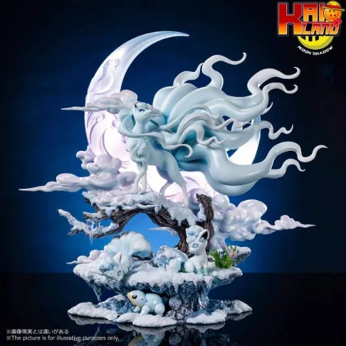 Pokemon Moon Shadow Studio Ice Ninetales And Vulpix Resin Statue - Kaioland