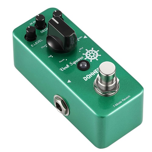 Donner Reverb Guitar Pedal, Verb Square Digital Reverb 7 Modes Room, Hall, Church, Spring, Plate, Studio, Mod, True Bypass